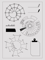 2024 New Time chart stamp Clear Stamps for Scrapbooking Transparent Silicone Rubber DIY Photo Album Decor