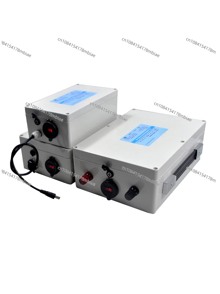 12V Lithium Battery Lithium Iron Phosphate Large Capacity Outdoor Monitoring Waterproof Mobile Power Supply Solar Charging USB