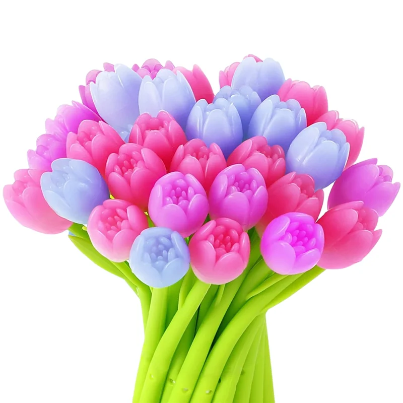 

Color Changing Tulip Flower Pens For Classroom School For-For Birthday Party Favors Gift 50 Pcs Gel Ink Pen Bulk