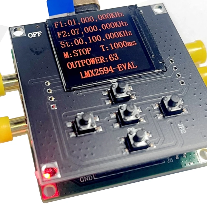 

LMX2595 Phase-locked Loop Development Board 10M-19GHZ Support Swept Frequency TYPE-C Power Supply High Frequency SMA Connector