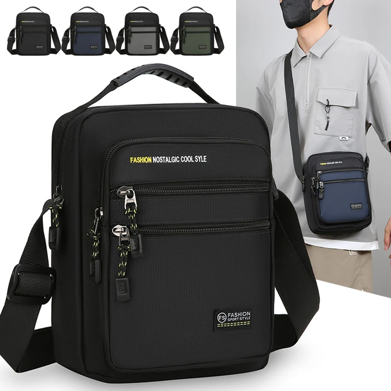 Men's Large Capacity Crossbody Bag - Fashion Multi-Pocket Shoulder Sling for Work & Travel (Business Casual Messenger Bag)