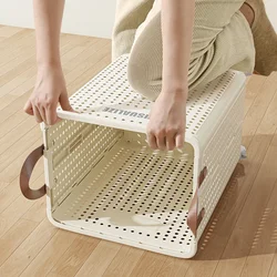 Multifunctional Folding Laundry Basket with Wheels Dirty Clothes Large Capacity Breathable Bathroom Laundry Basket Organizer