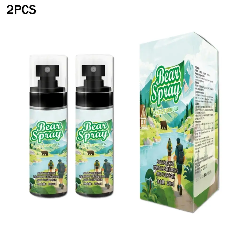Tragbares Bärenabwehrspray für Outdoor-Aktivitäten, Tierabwehrmittel für Camping und Wandern, Schutzmittel mit Pfefferöl, Hundeabwehr-Sicherheitsgerät