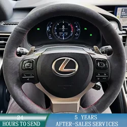 Customized Car Steering Wheel Cover Hand Sewing Suede Leather For Lexus IS250 2014 2015 IS300 IS350 IS F-Sport IS200t 2016 2017
