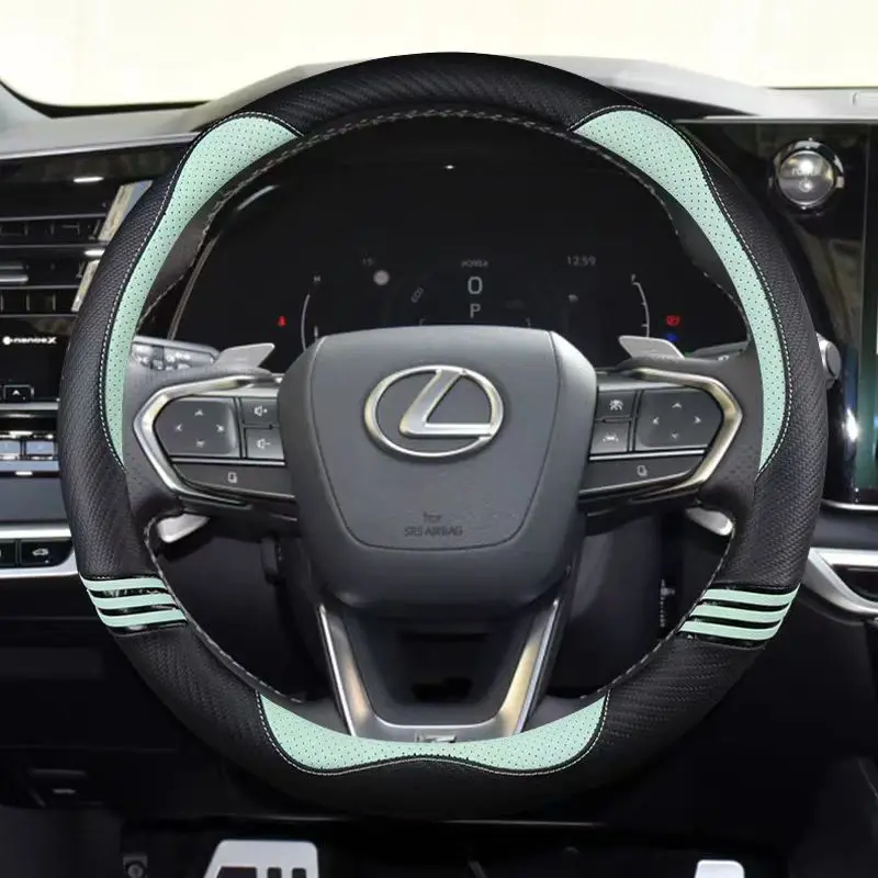 Carbon Fiber Leather Car Steering Wheel Cover For Lexus is250 RX350 is350 GX460 is300 ES350 RC LS NX CT200h Auto Accessories