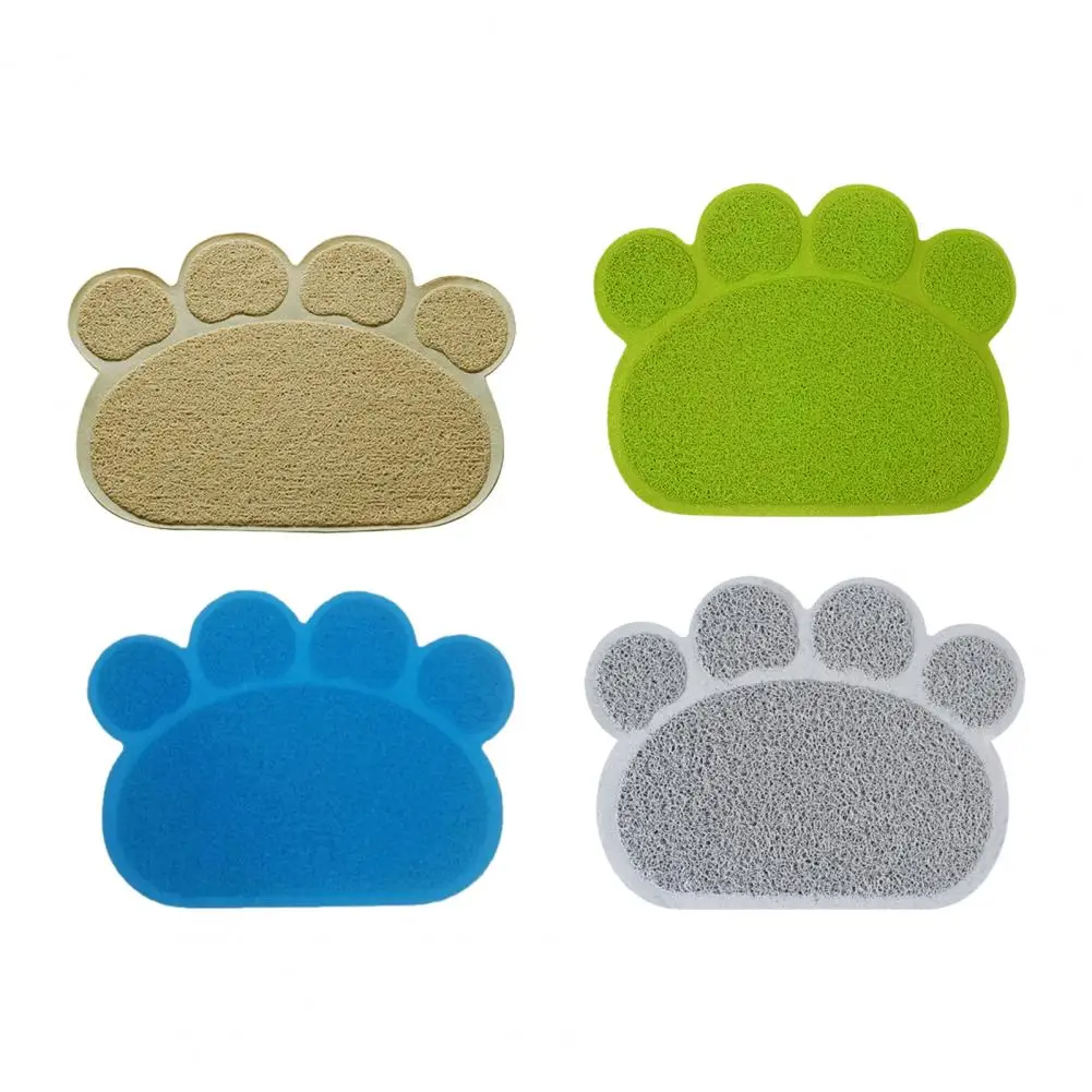 Kitten Mat Soft Leak-proof Fine Workmanship Non-slip Easy To Clean Less Waste Cloth Claw Shape Cat Litter Pad Anti-Tracking Home