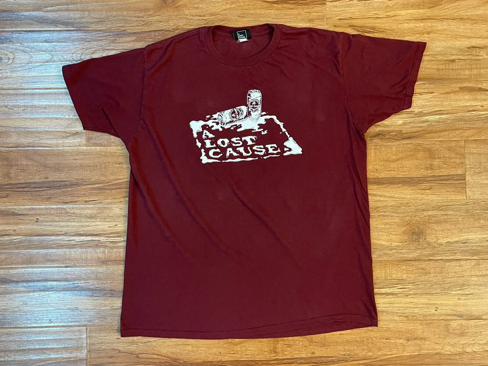 A Lost Cause Good Times T Shirt Burgundy Size Xl