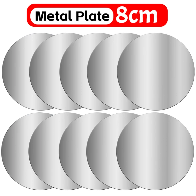 

80mm Metal Plate for Magnetic Phone Holder Iron Disk Self-adhesive for Car Phone Stand Universal Bracket Iron Sheet Disk Sticker