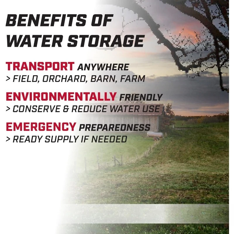 98142：40ガロン水貯蔵タンク、ユーティリティ水タンク、給水、農場、面積、庭園、果樹園用、半透明