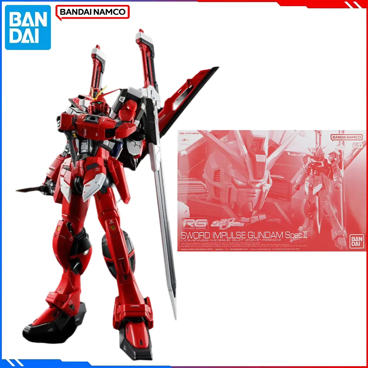 

Genuine Bandai Original Gundam Figure Model Kit RG 1/144 Anime Figures Sword Impulse Gundam SpecII Action Model Toy Gift for Kid