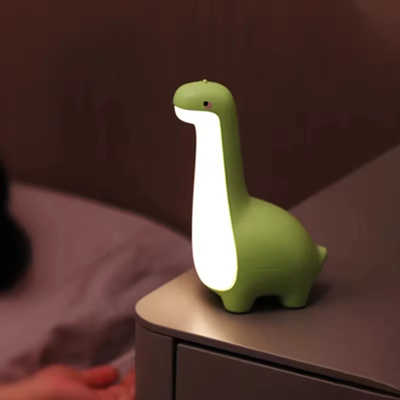 Fun Dinosaur Night Light Cute Children\'s Night Light Eye Protection Bedside  Warm Lamp USB Charging Room Decor Children\'s Gift