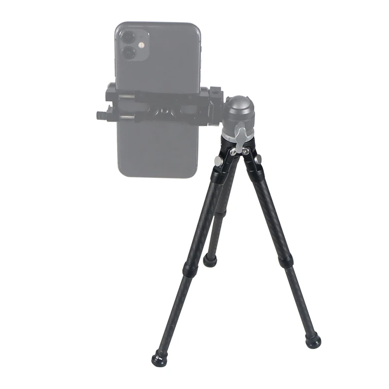 Kohlefaser-Mini-Stativ, multifunktionales SLR-Vlog-Stativ, 5 kg maximale Belastung mit 1/4 Zoll Schraube für Kamera, Smartphone, Live-Halterung – Detail 15
