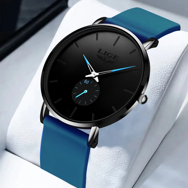 

LIGE Casual Fashion Womens Wristwatch Elegant Classic Silicone Simple Dial Ladies Gift Waterproof Quartz Woman Watch Reloj Mujer