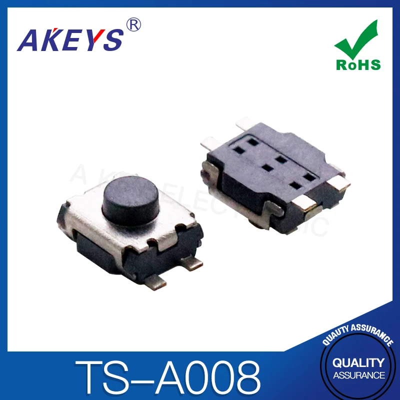 20pcs TS-A008 3*4*2H Tact switch 4 pin SMD/SMT vertical without column for mobile phone button switch
