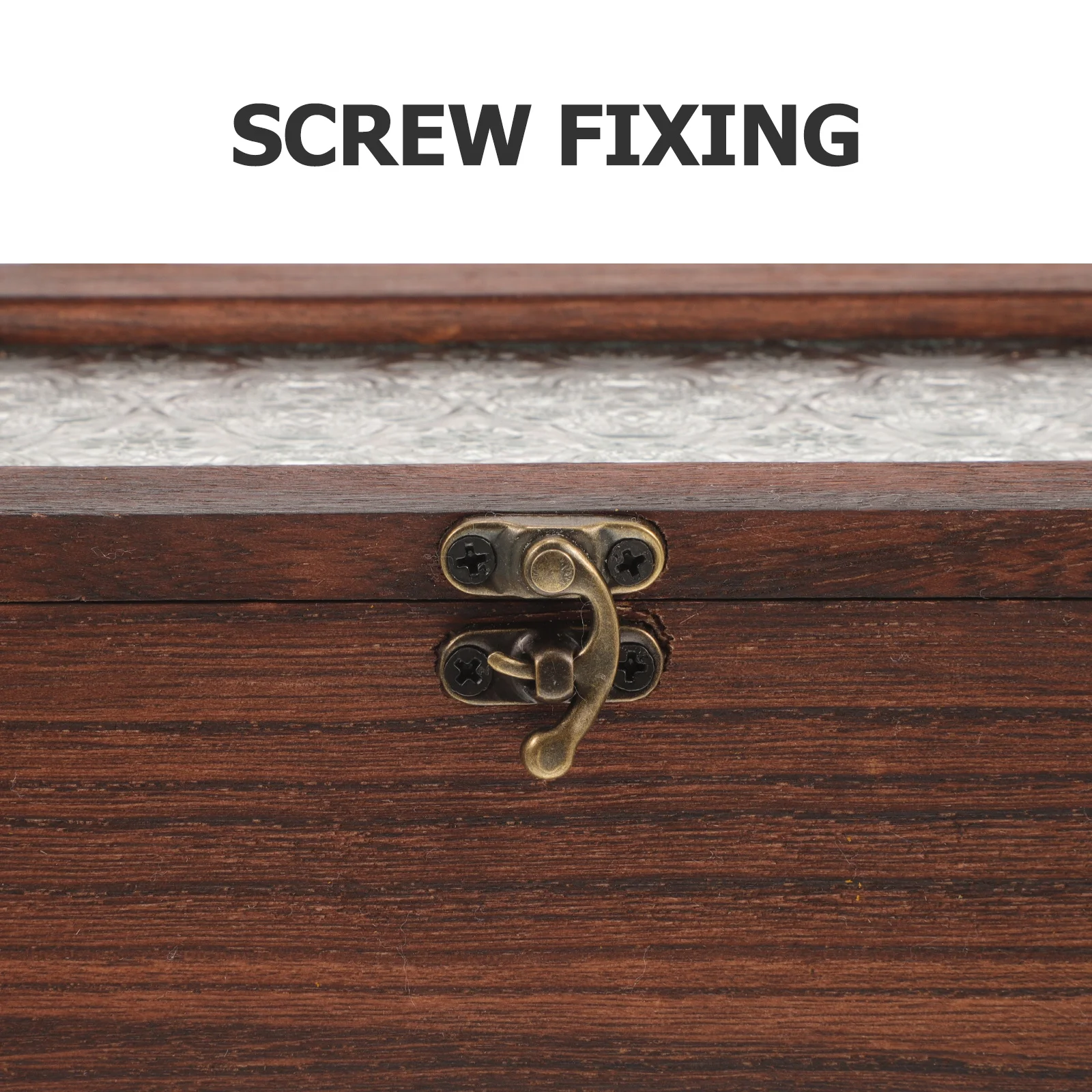 

Vintage Wooden Jewelry Box Storage Case Retro Clear Lid Trinket Organizer Jewelry Display Container Trinket Box