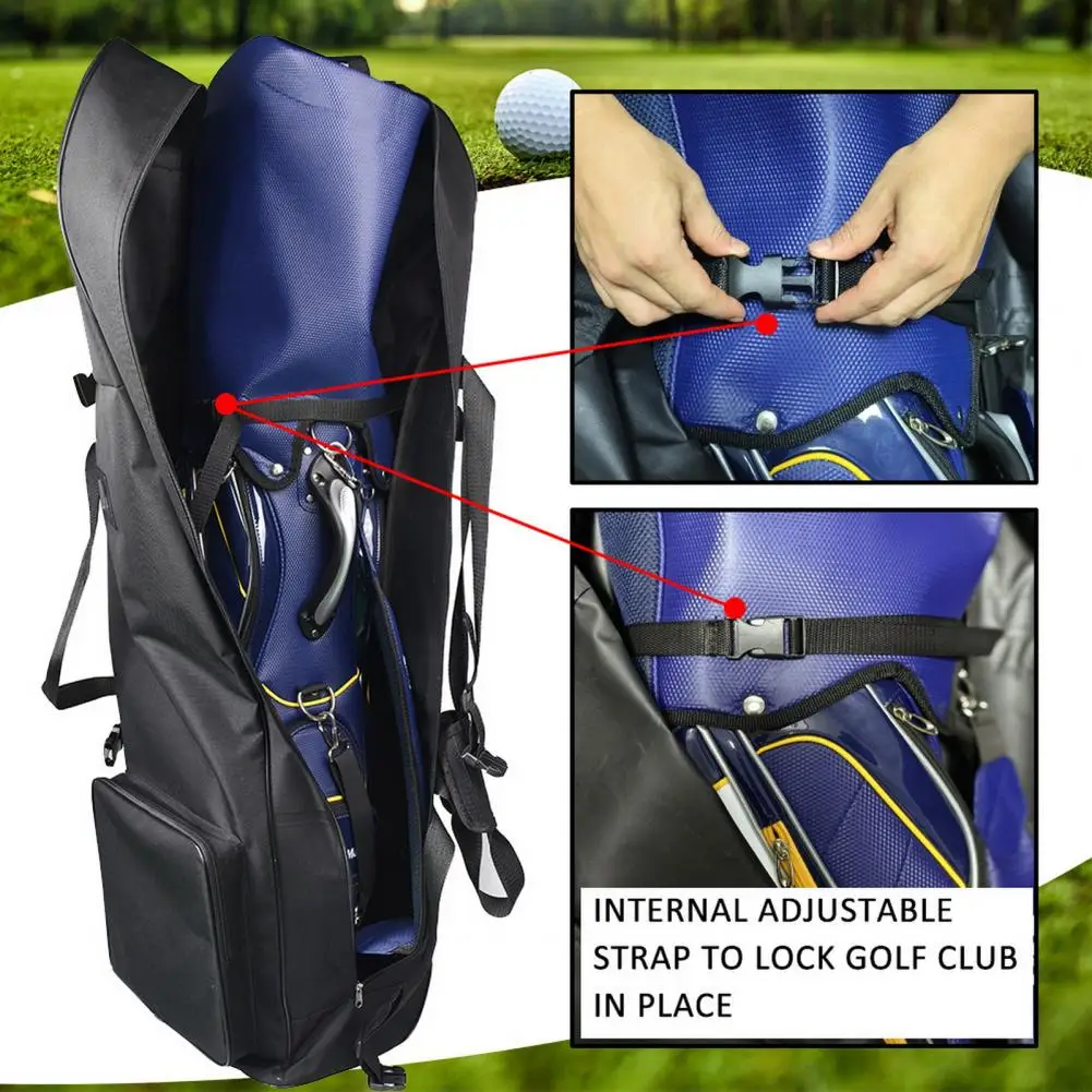 Golf Travel Bag with Multiple Pockets Durable 900d Golf Travel Bag with Wheels for Heavy Duty Portable Golf Club Travel Cover