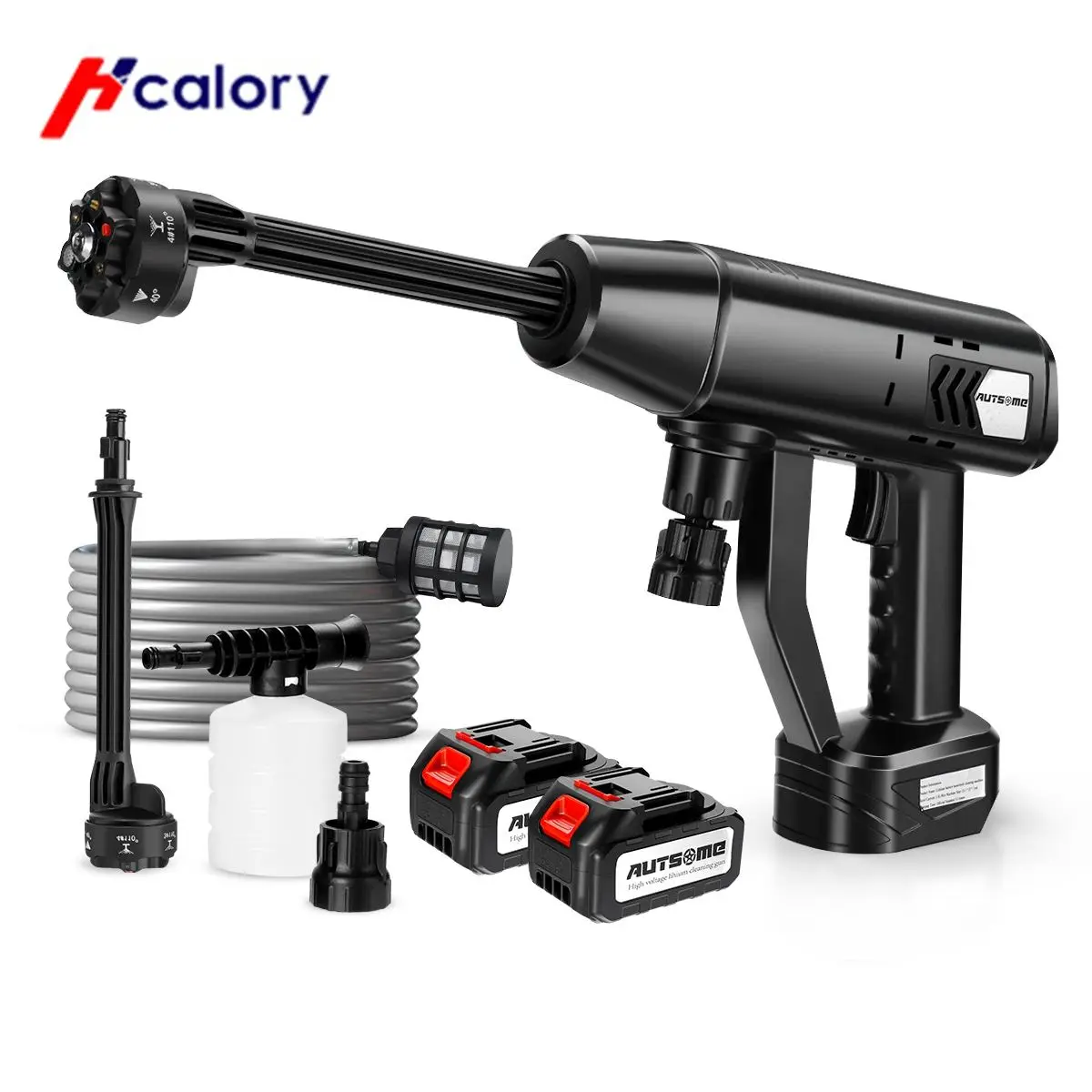 

500W 755Motor Cordless High Pressure Car Washer Spray Water Pump Portable Pressure Gun Cleaning Machine with 2 Batteries