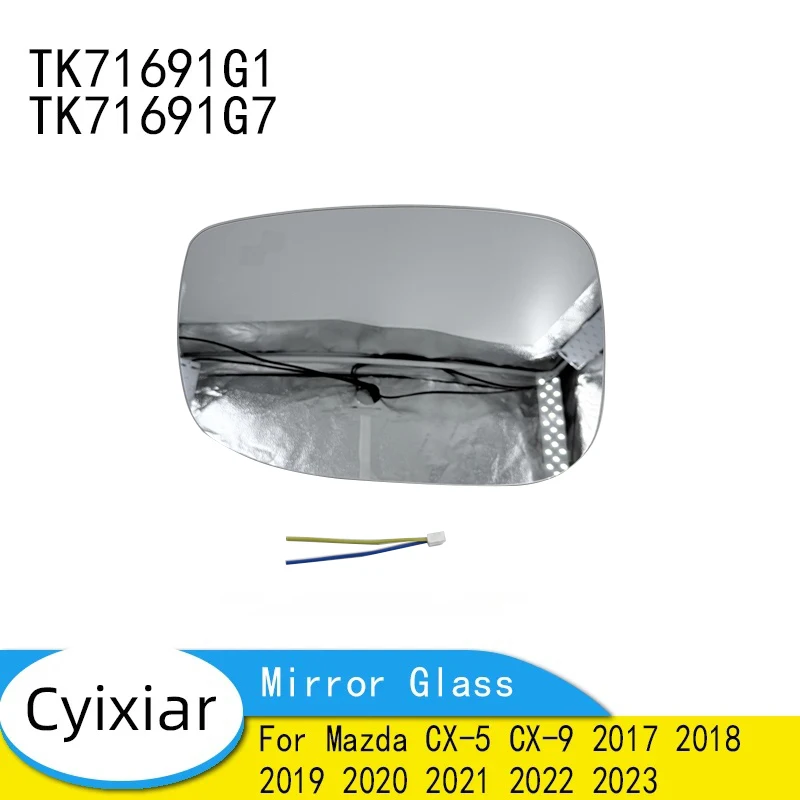 

Heated Mirror Glass Rear View Mirror with Blind Spot For Mazda CX-5 CX-9 2017 2018 2019 2020 2021 2022 2023 TK71691G1 TK71691G7