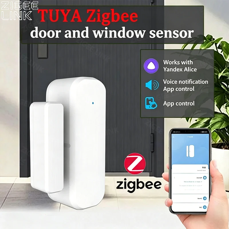 

ZigBee Smart Door Window Sensor Door Open Closed Detectors Smart Home Security Protection Alarm System for Alexa Google