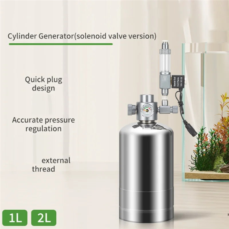 ABLE-CO2 gerador inserção válvula eletromagnética medidor de bolha tanque de peixes reação matéria-prima gerador co2 conjunto plugue da ue