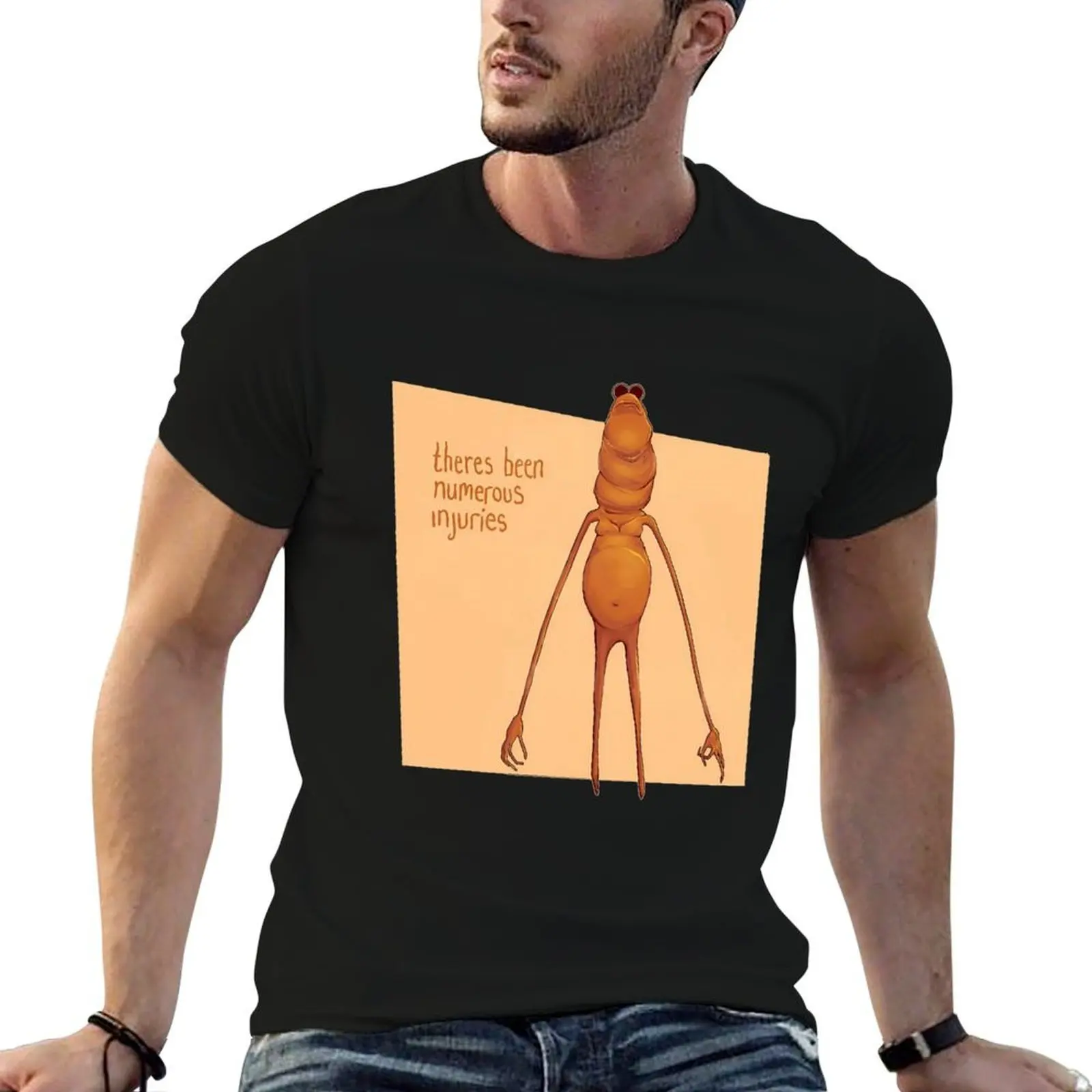 هناك إصابات عديدة جيمبو جيمس ميمي تي شيرت تي شيرت للرجل 100 بالمائة قطن تي شيرت رجل عادي تي شيرت #4