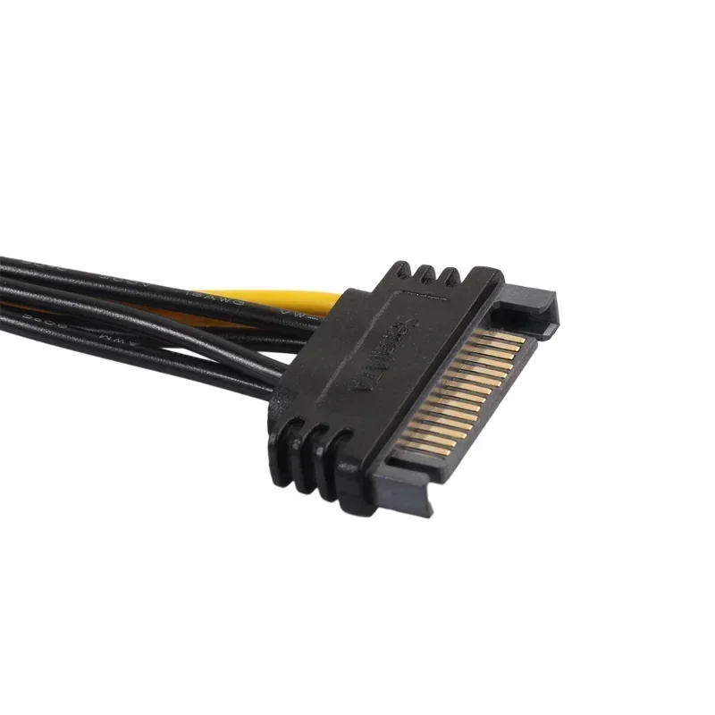15pin Power To 6pin Adapter Cable สําหรับการ์ด, 15 - pin SATA Power Female 6pin Power Supply Line, ฮาร์ดไดรฟ์