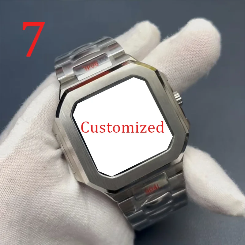 ساعة رجالية كوارتز مستطيلة، ساعة فاخرة راقية، ساعات يد ميكانيكية كلاسيكية رفيعة للغاية يمكن تخصيصها