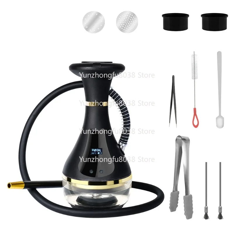 

Arabian Electronic Hookah, Rechargeable LED Display Pot Speed Heating