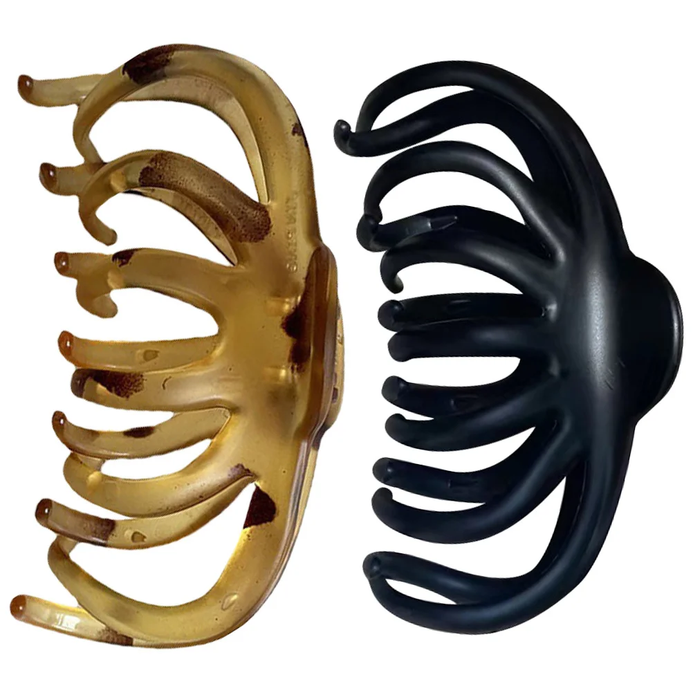 

2 Pcs Hair Clip Clips Catch Barrette Large Clamps for Women Womens Barrettes Claw