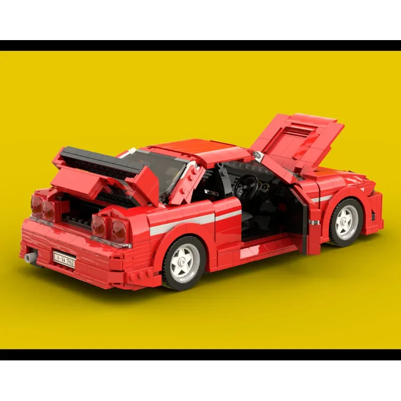 MOC-204502 novo gtr r33 400r supercar corrida blocos de construção modelo 1264 peças moc criativo meninos crianças brinquedo aniversário presente