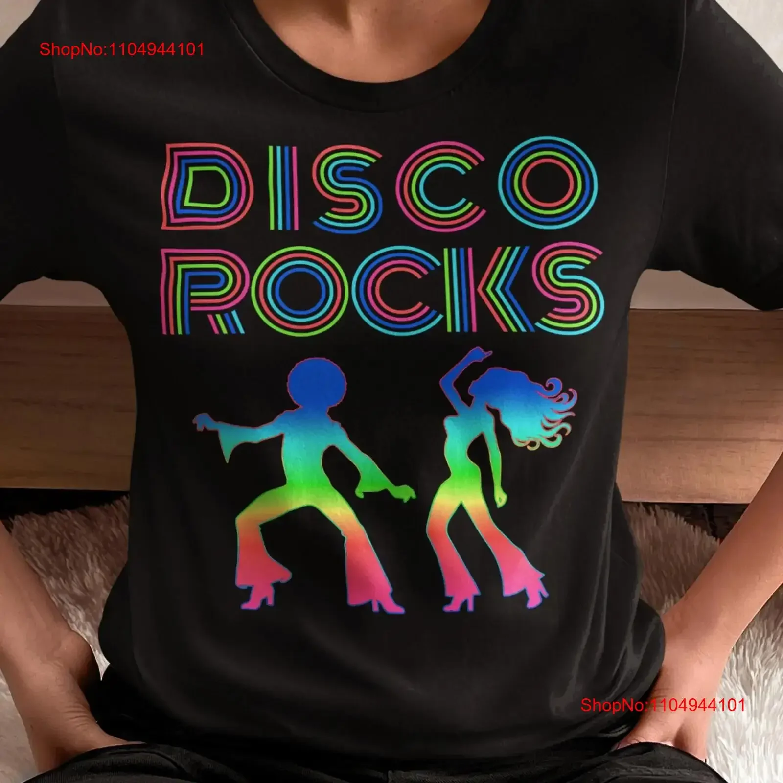 

Винтажный стиль 70-х годов, футболка Disco Rocks, забавная легкая танцевальная вечеринка, ретро-музыка, модная крутая футболка для танцоров, винтаж 1970-х годов