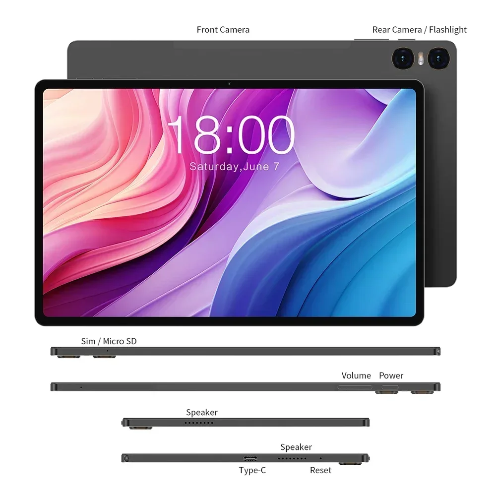 Teclast T40HD планшет, экран 10,4 дюймов, 2000x1200 FHD +, 8 + 8 Гб ОЗУ 128 Гб ПЗУ, Восьмиядерный