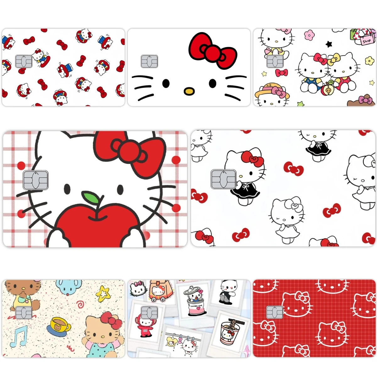 

Милые наклейки Hello Kitty с героями мультфильмов аниме, не выцветают для Visa Debit, кредитного банка, транспортной карты, кожи, пленка, наклейка, игрушки, подарки