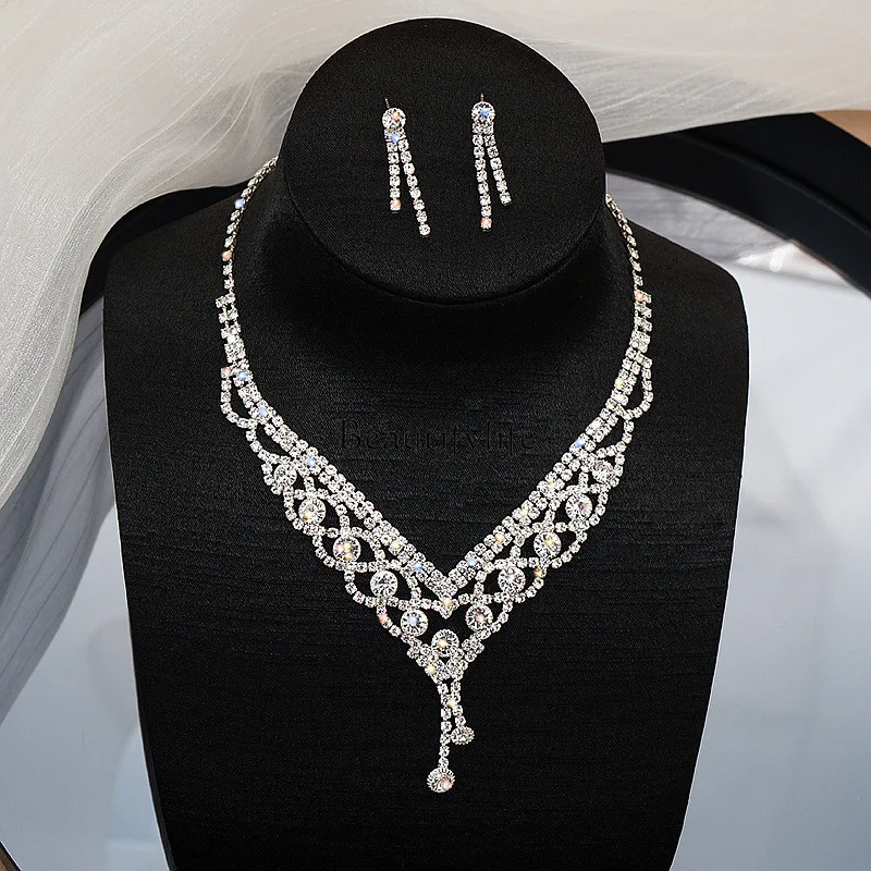 

Claw chain jewelry bridal rhinestone chain set wedding, banquet dress accessories