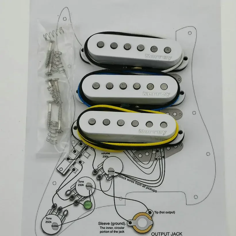 Kerrey Alnico5 Electric Guitar Pickup Set, SSS 50s Single Coil