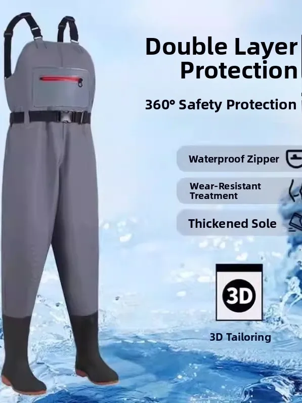 thickened-oxford-shoe-bottom-fishing-pants-full-cow-tendon-water-drainage-soft-anti-odor-wear-resistant-men's-outdoor-camping