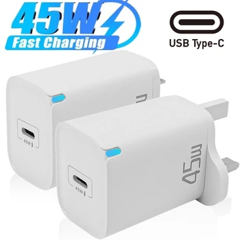 PD45W hızlı şarj cep telefonu şarj Tablet dizüstü duvar şarj adaptörü IPhone 15 için uygun Pro Samsung tipi C şarj
