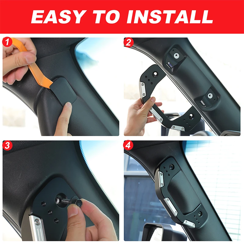 

For Toyota Land Cruiser Prado 250 LC250 2024 2025 Car A-Pillar Handle Phone Holder Aluminum Alloy car accessories