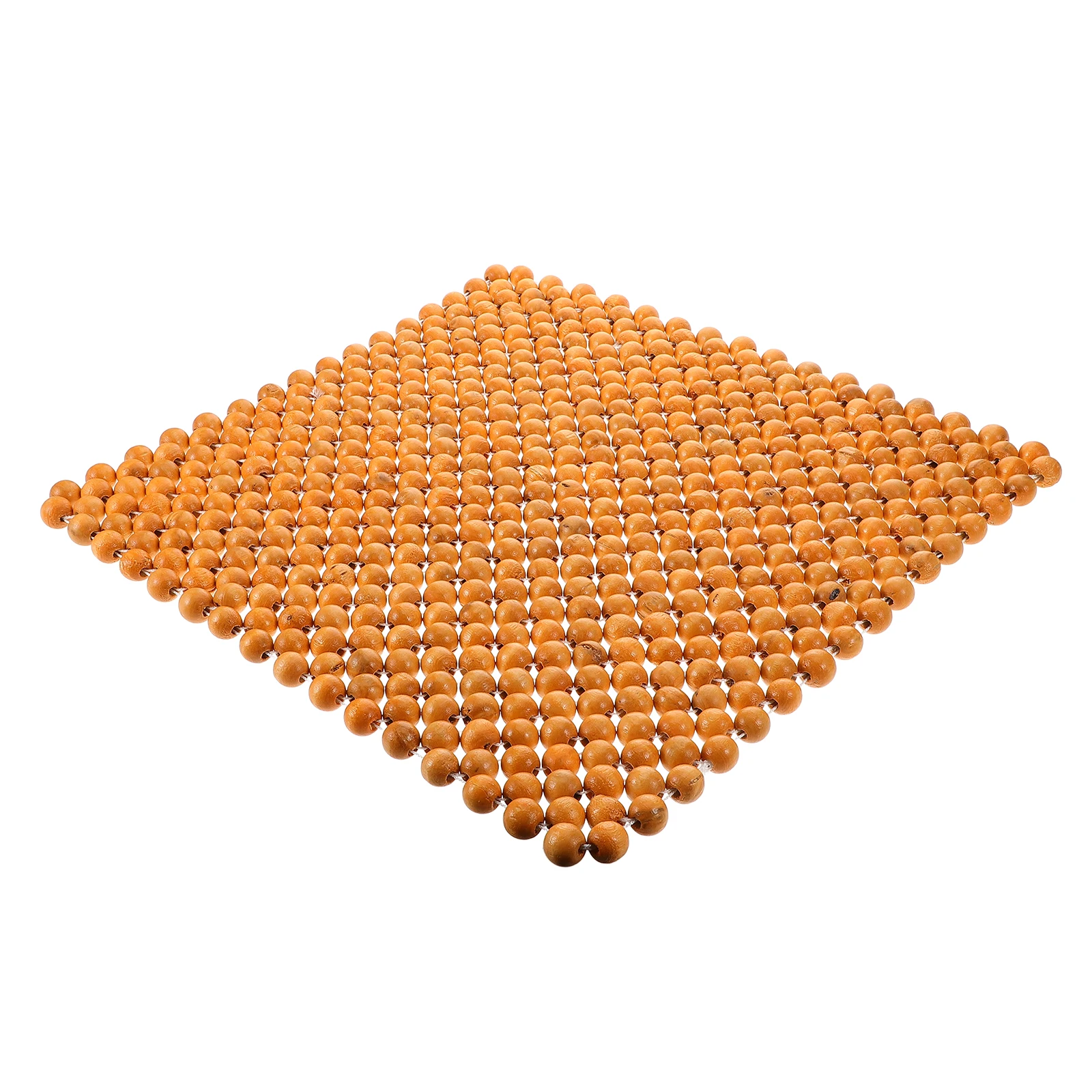 

Car Wooden Bead Cushion 44x44cm Beige Ventilation Seat Pad Cooling Cover Automotive Interior Accessories Summer Beaded Seats