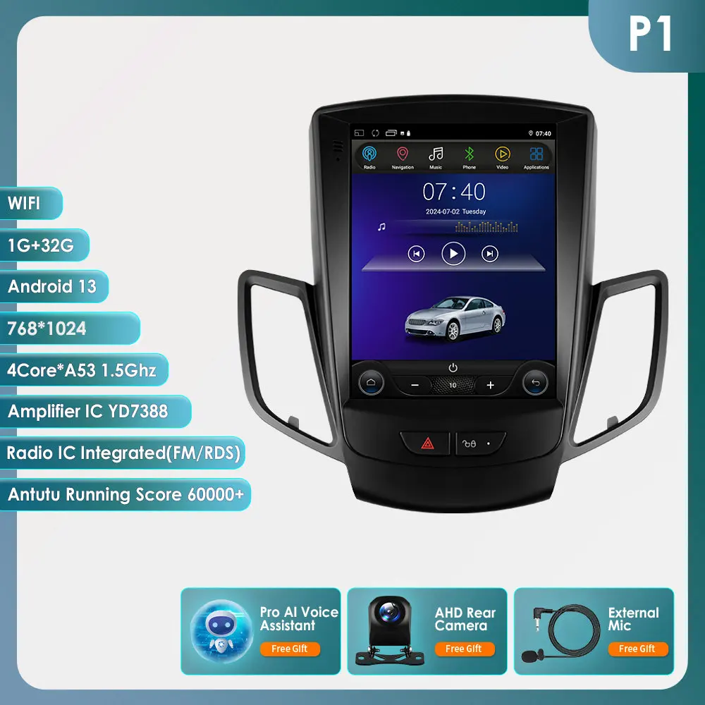 9.7 Inch Android Autoradio voor Ford Fiesta MK7 2009-2016 Auto Multimedia Speler GPS Auto RDS 4G Carplay Intelligente Audio 360CAM