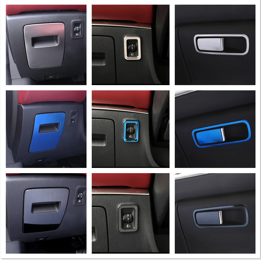 

For MG HS 2017 - 2021 2022 Accessories Head Lights Lamp Switch Button Panel Frame Copilot Glove Storage Box Handle Cover Trim