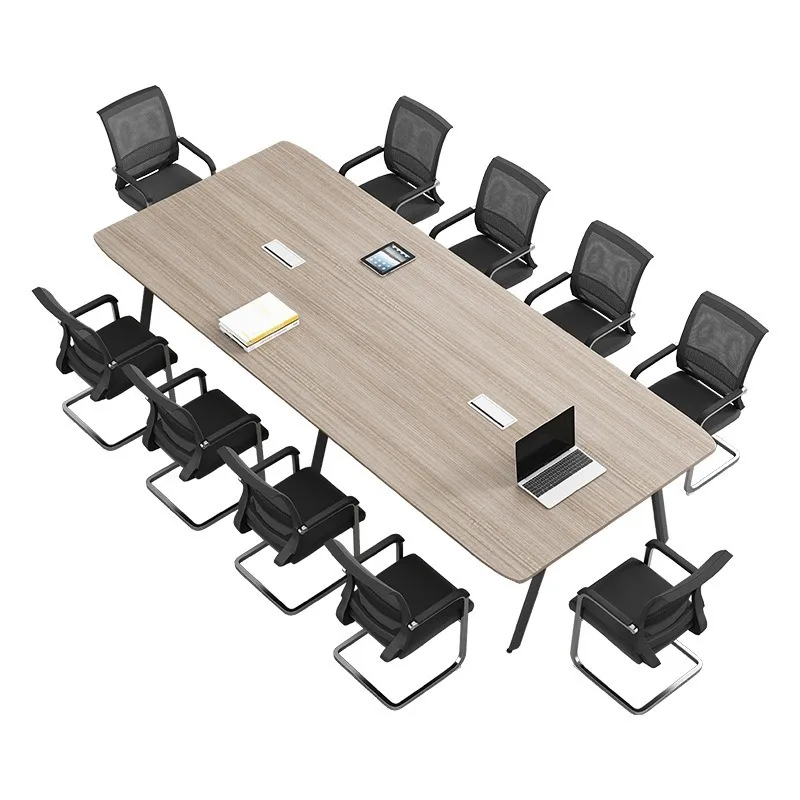 Long conference table Modern simple office training table combination 6-8 people conference table