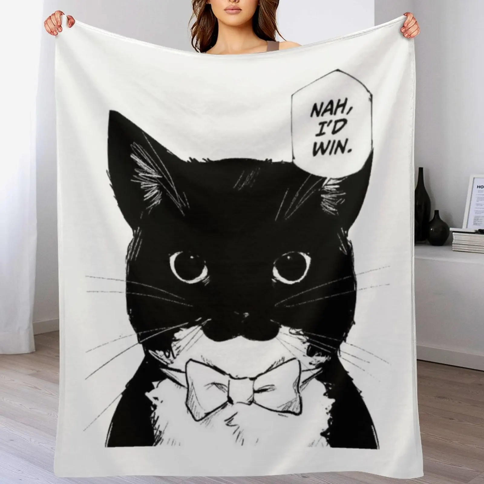 

catoru gojo, nah, i'd win cat. Throw Blanket Personalized Gift Summer For Decorative Sofa cosplay anime Blankets