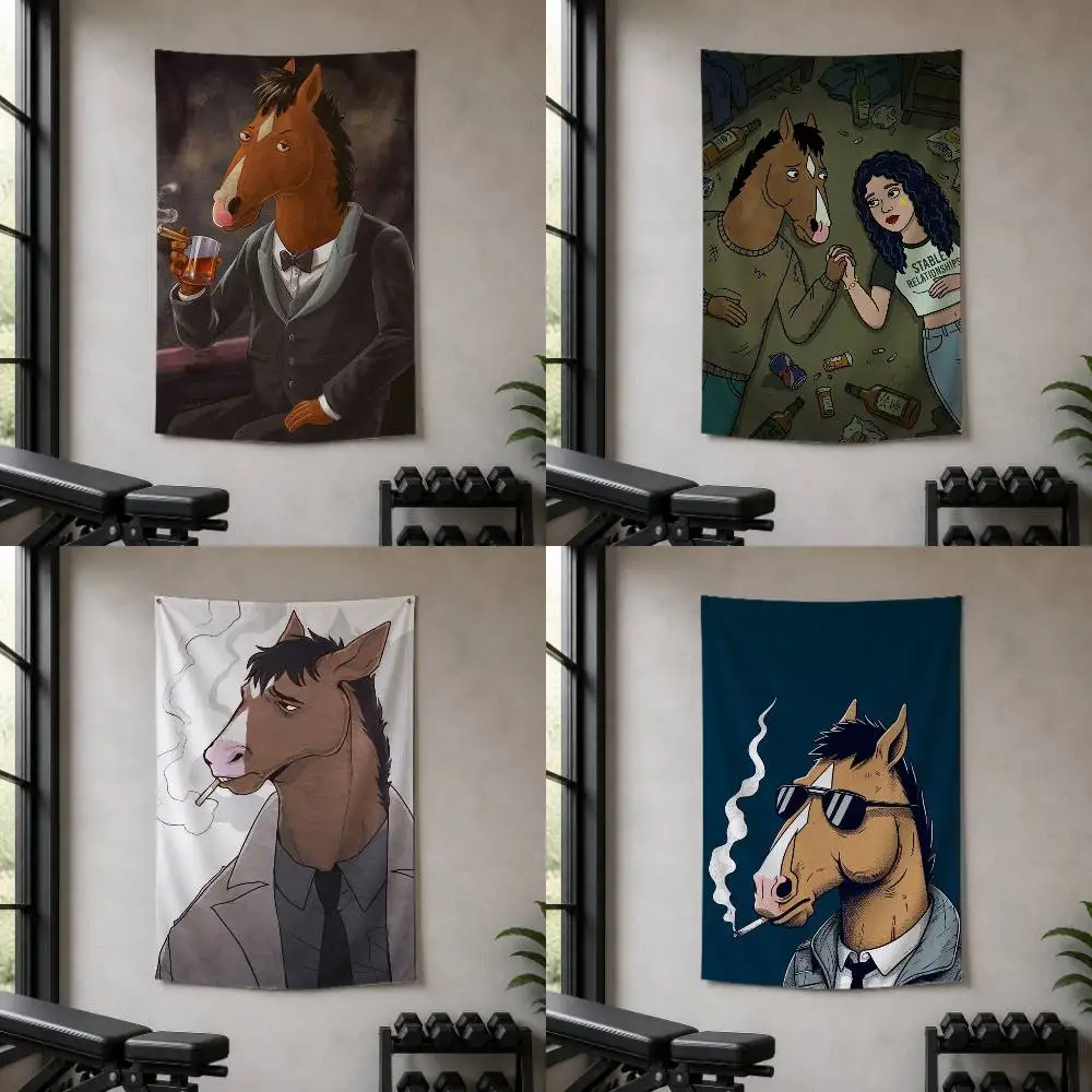 B-BoJack H-Horseman  Decorative Wall Flag Banner for Home Garden Garage Indoor Outdoor Decor