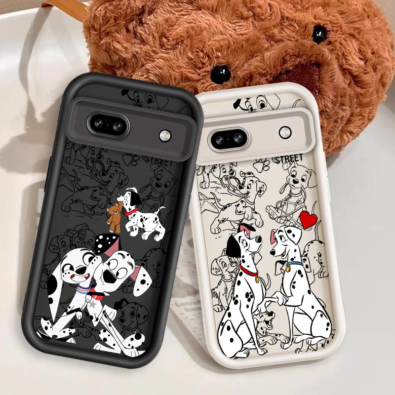 101 Dalmatian Cartoon Cute For Google Pixel 9 8A 8 7 7A Pro XL 5G Eye Ladder Phone Case Soft TPU Shockproof Cover