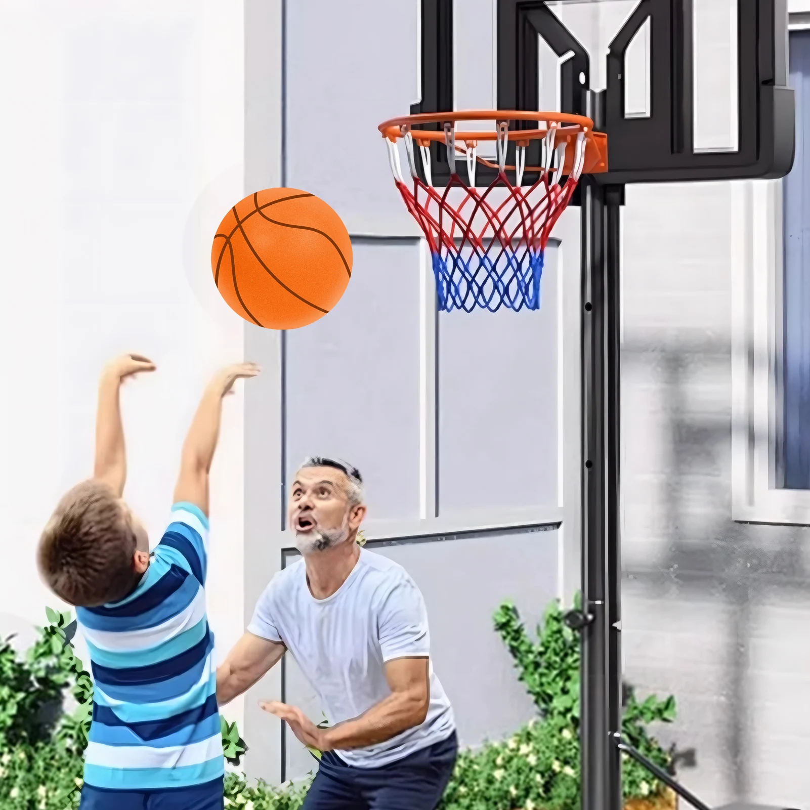 18/24 سنتيمتر الصلبة كرة السلة الصامتة طفل داخلي إسفنجة صامتة مرنة الكرة الجلدية الصغيرة خفيفة الوزن لعبة رياضية للأطفال