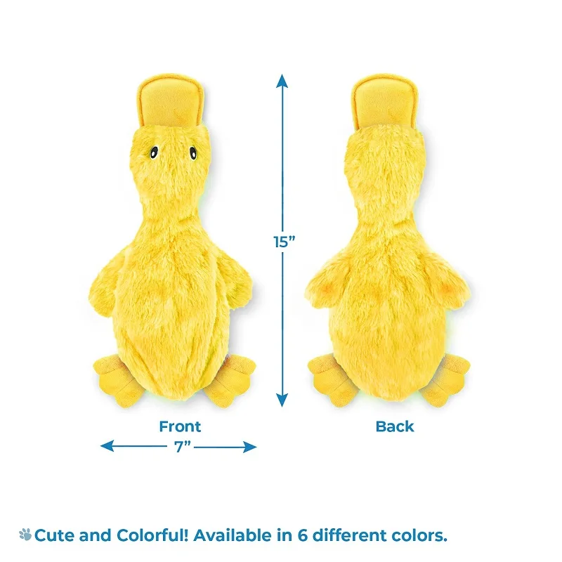 Artykuły dla zwierząt marszczone zabawka dla psa dla ras urocze bez wypychania kaczki z delikatną zabawą dla szczeniąt w pomieszczeniach i