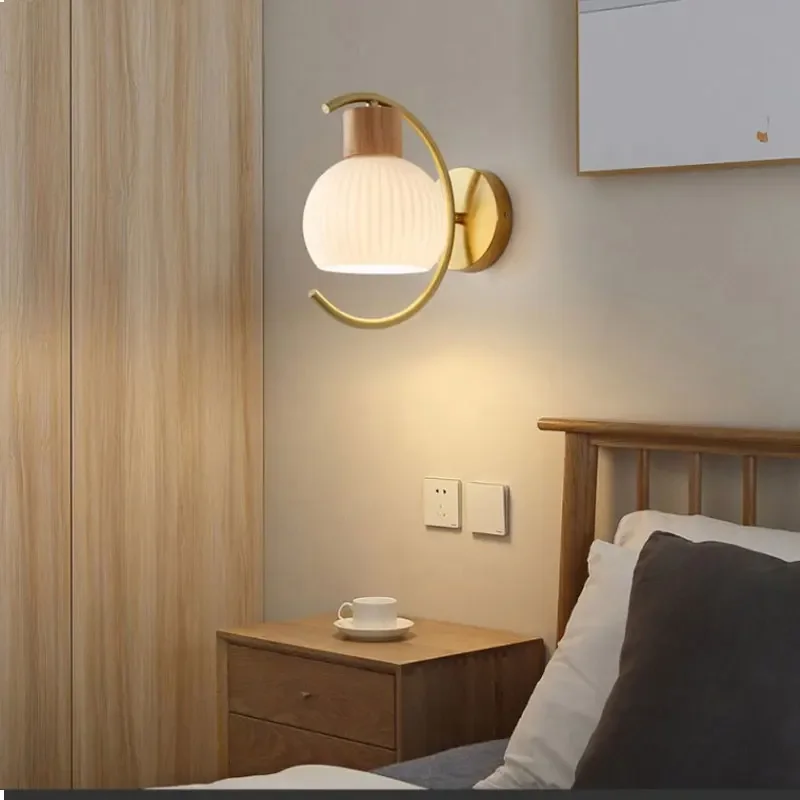 

Wall Lamps Mirror Light for Living Room Bedroom Solid wood Corridor Lighting Fixtures Nordic Modern Home Decor Loft Luminarias