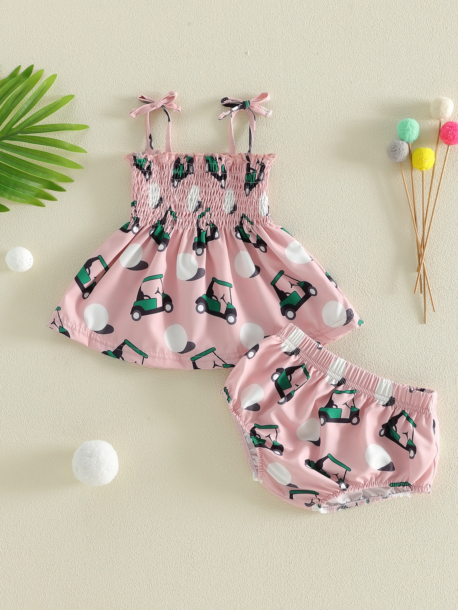 

Комплект из майки и шорт для маленьких девочек, топ без рукавов с цветочным принтом и шорты с рюшами по низу, летняя одежда для детей