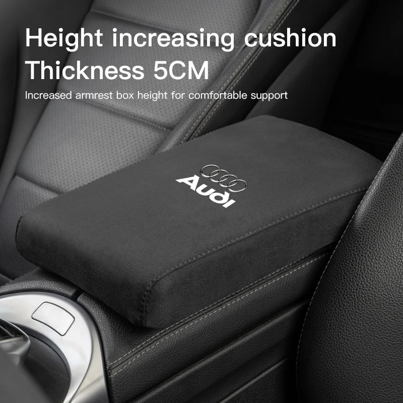 Car Interior Armrest Box Mat Center Console Accessories For Audi Quattro A3 A4 A6 A5 Q5 A1 Q7 Q3 Q2 Q8 A7 A8 TT S1 SQ5 RSQ3 RSQ8